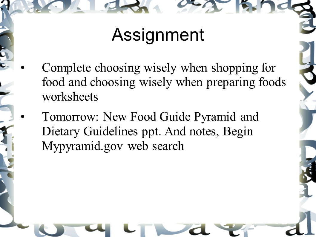 Presentation Assignment Example